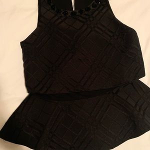 Express black peplum top